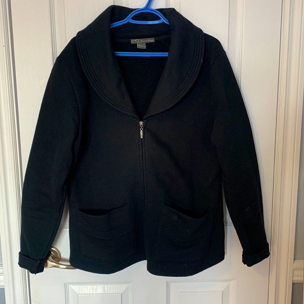Ladies cotton zippered blazer/coat size XL